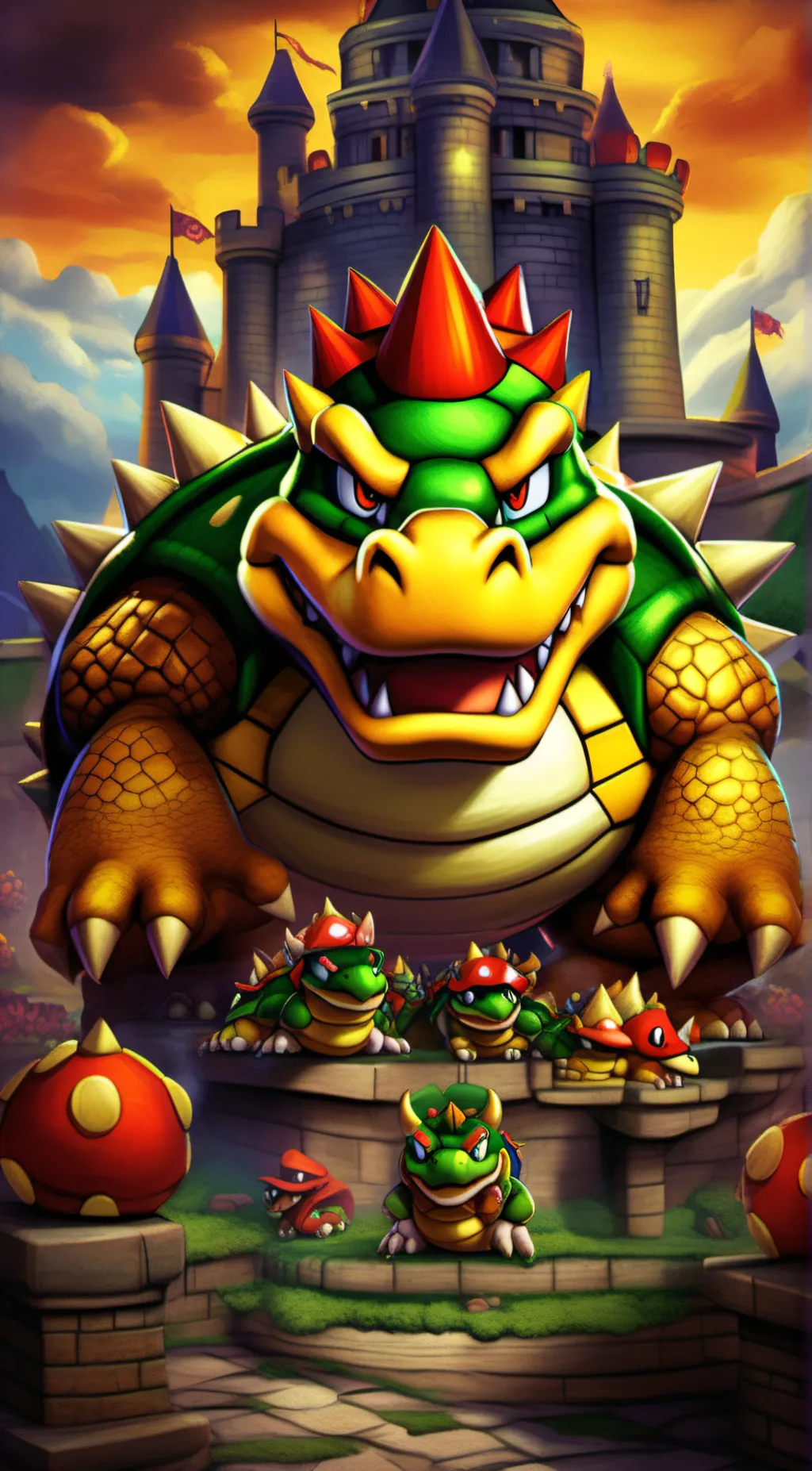 ai character: Bowser background