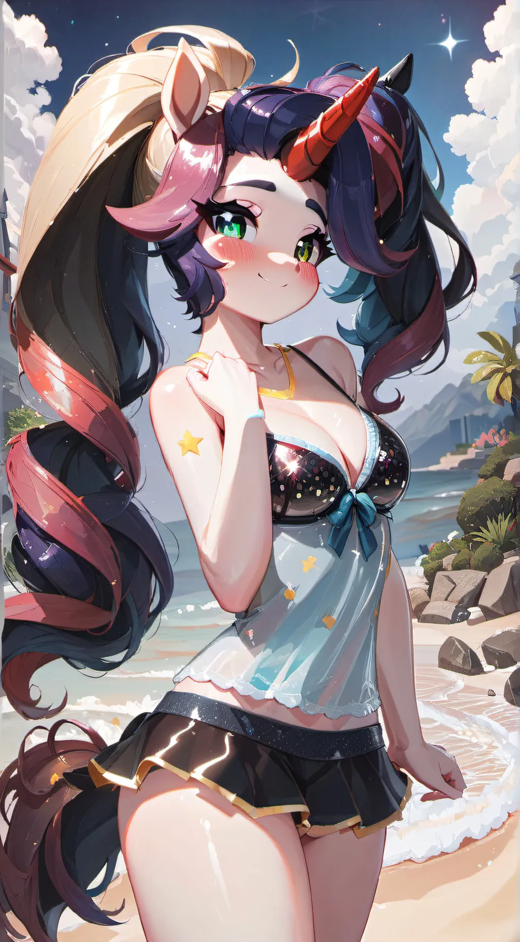 ai character: Starlite glimglam background