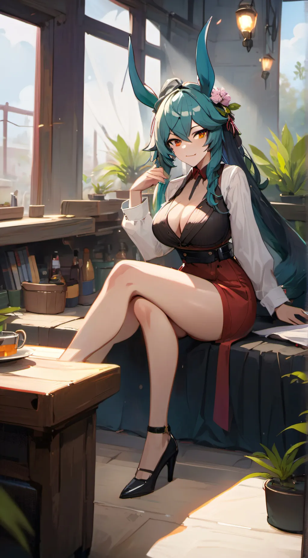 ai character: Rose background