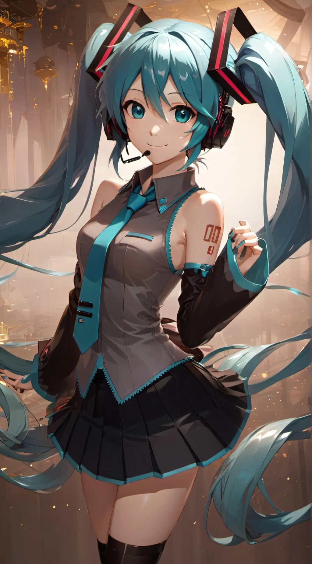 ai character: Miku background