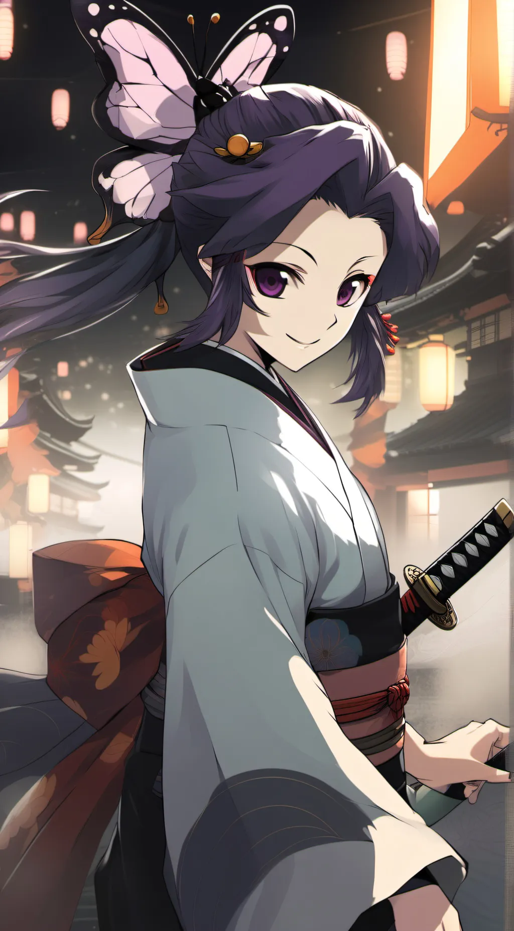 ai character: Shinobu kocho background