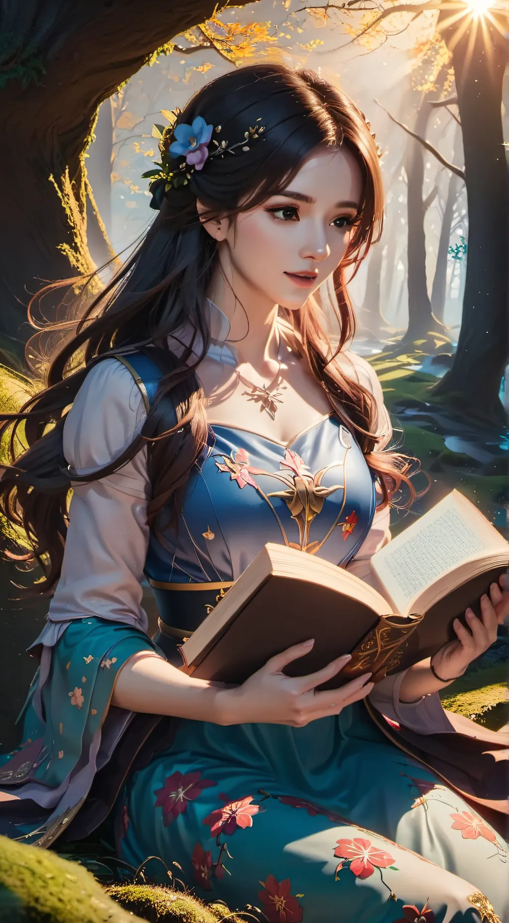 ai character: Rose background