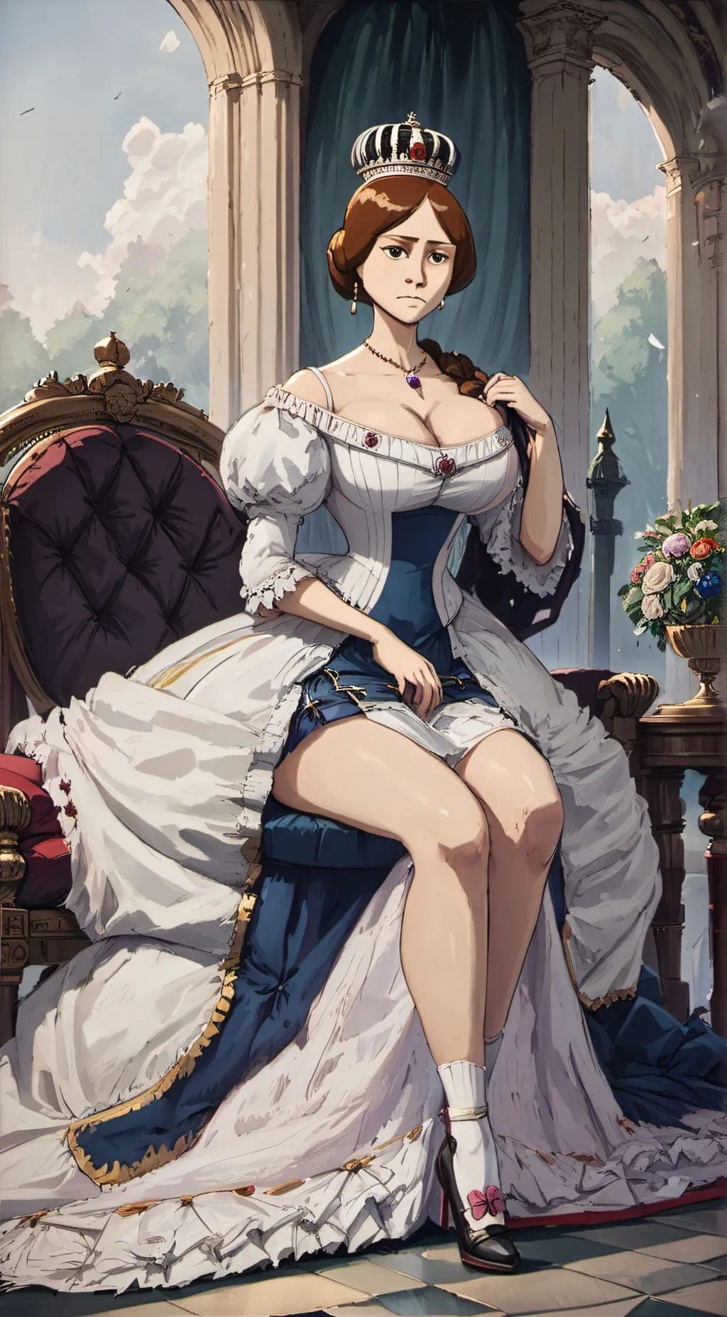 ai character: Queen Victoria  background