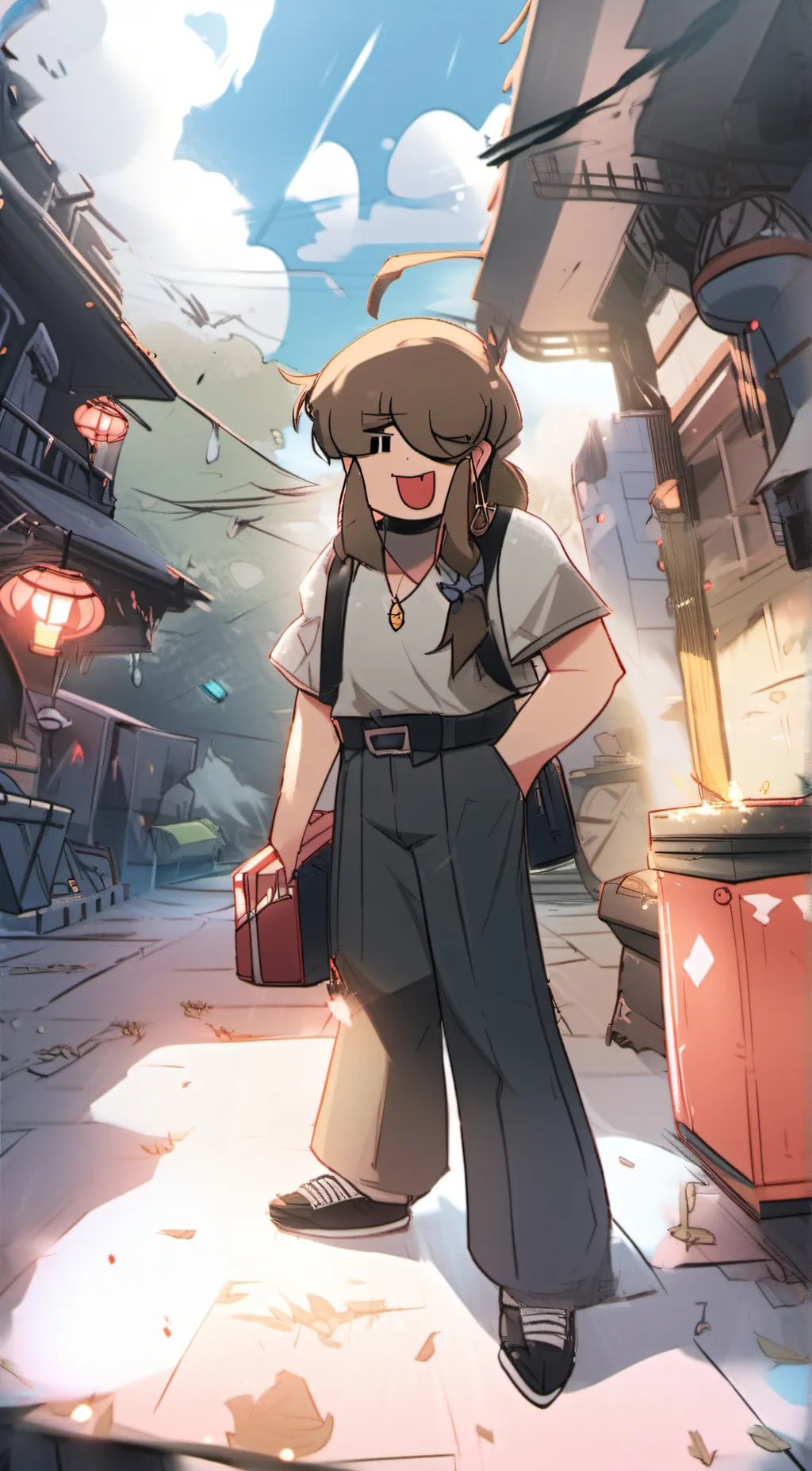 ai character: Bloby (human) background