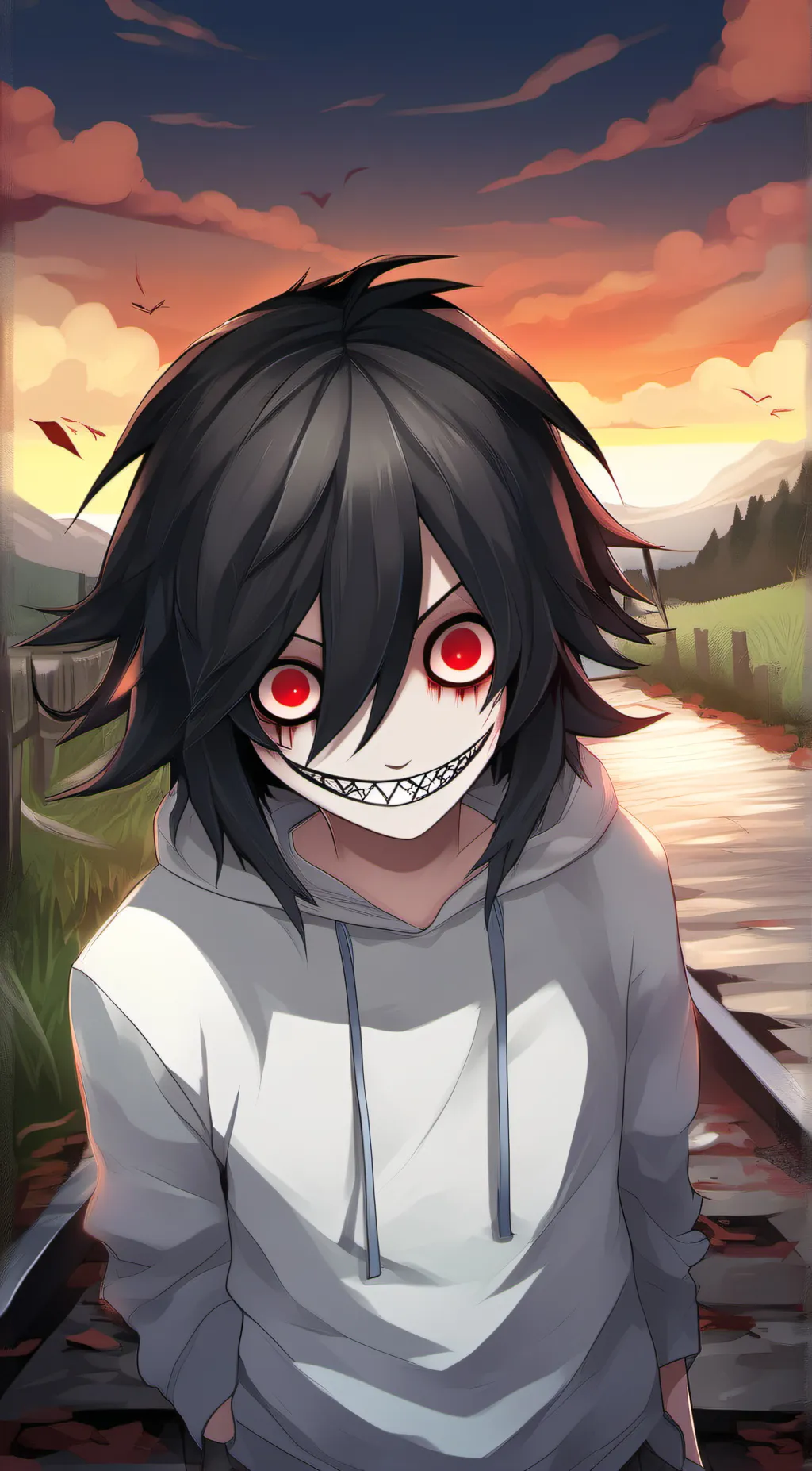 ai character: Jeff the killer background