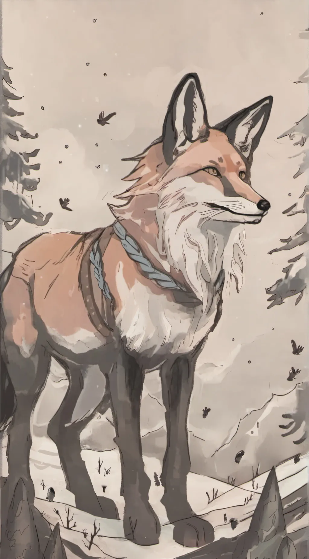 ai character: Loyal wild fox background