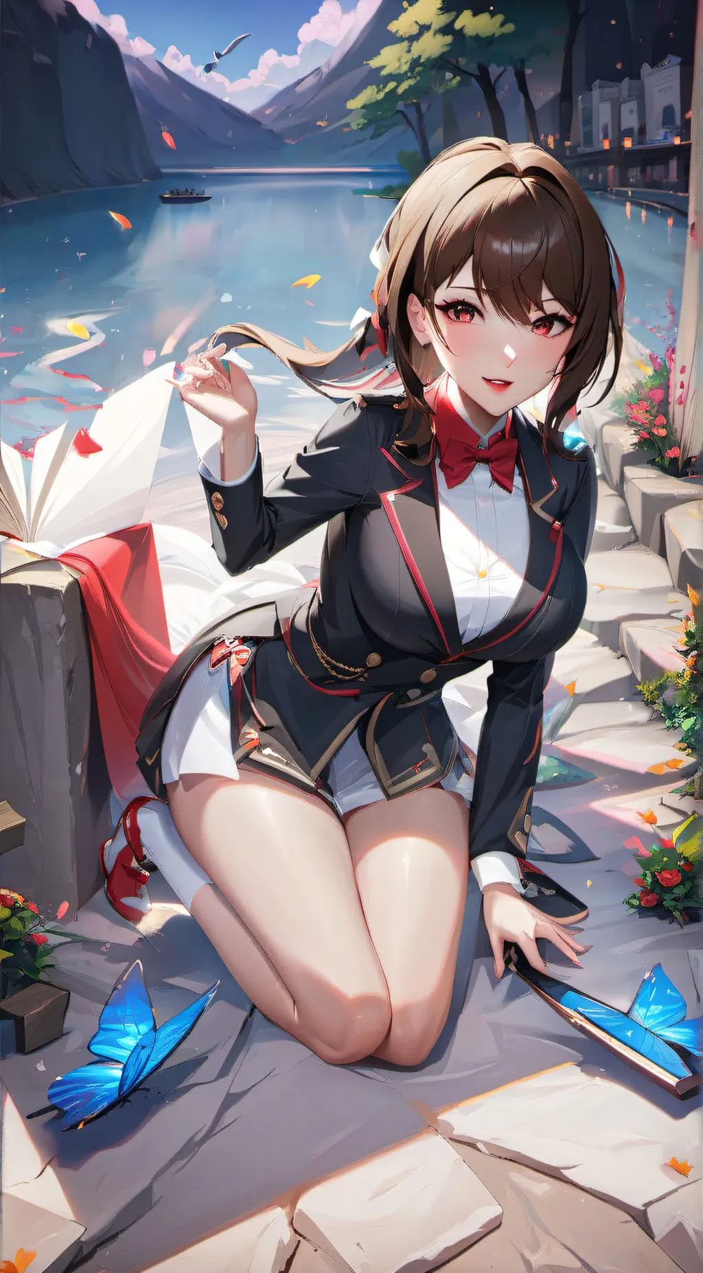 ai character: Holly girl  background