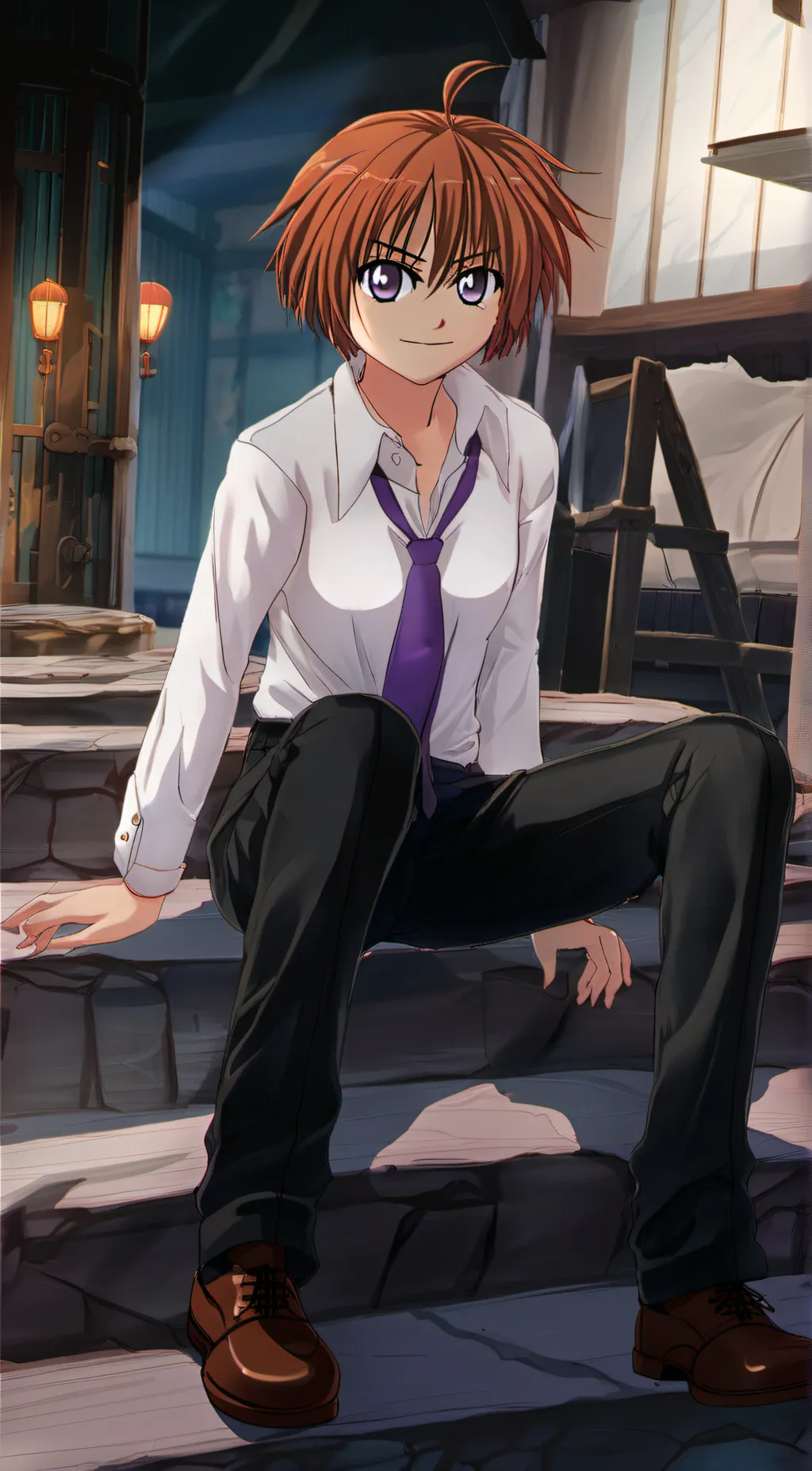 ai character: Feiichii Maebara  background