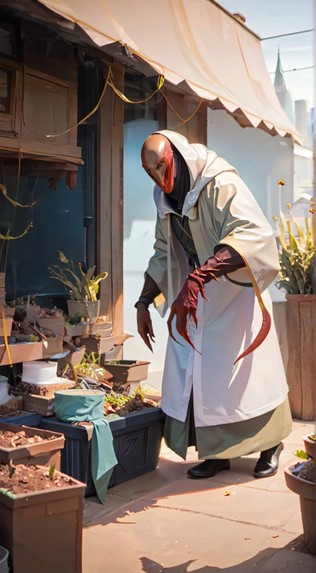 ai character: Worm guy background