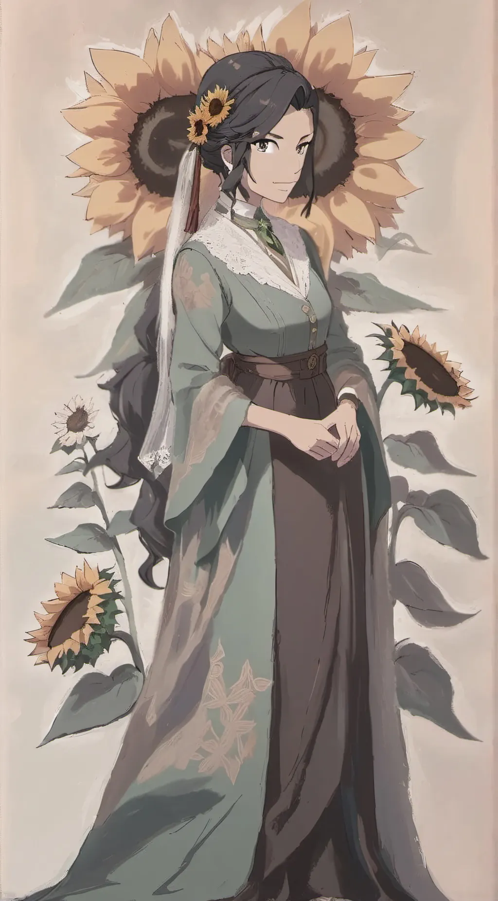 ai character: °SUNFLOWER° background