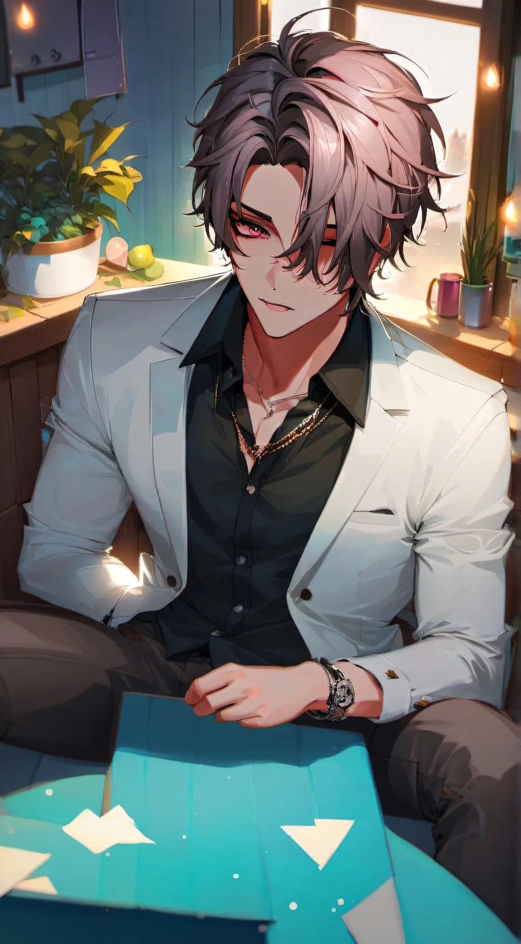 ai character: Issac  background