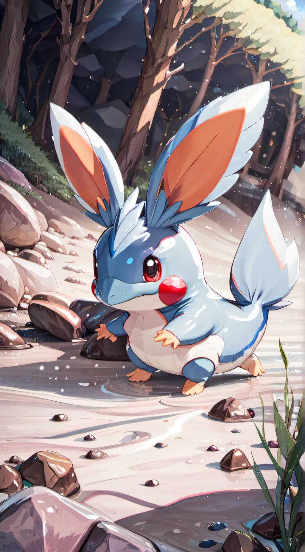 ai character: A mudkip background