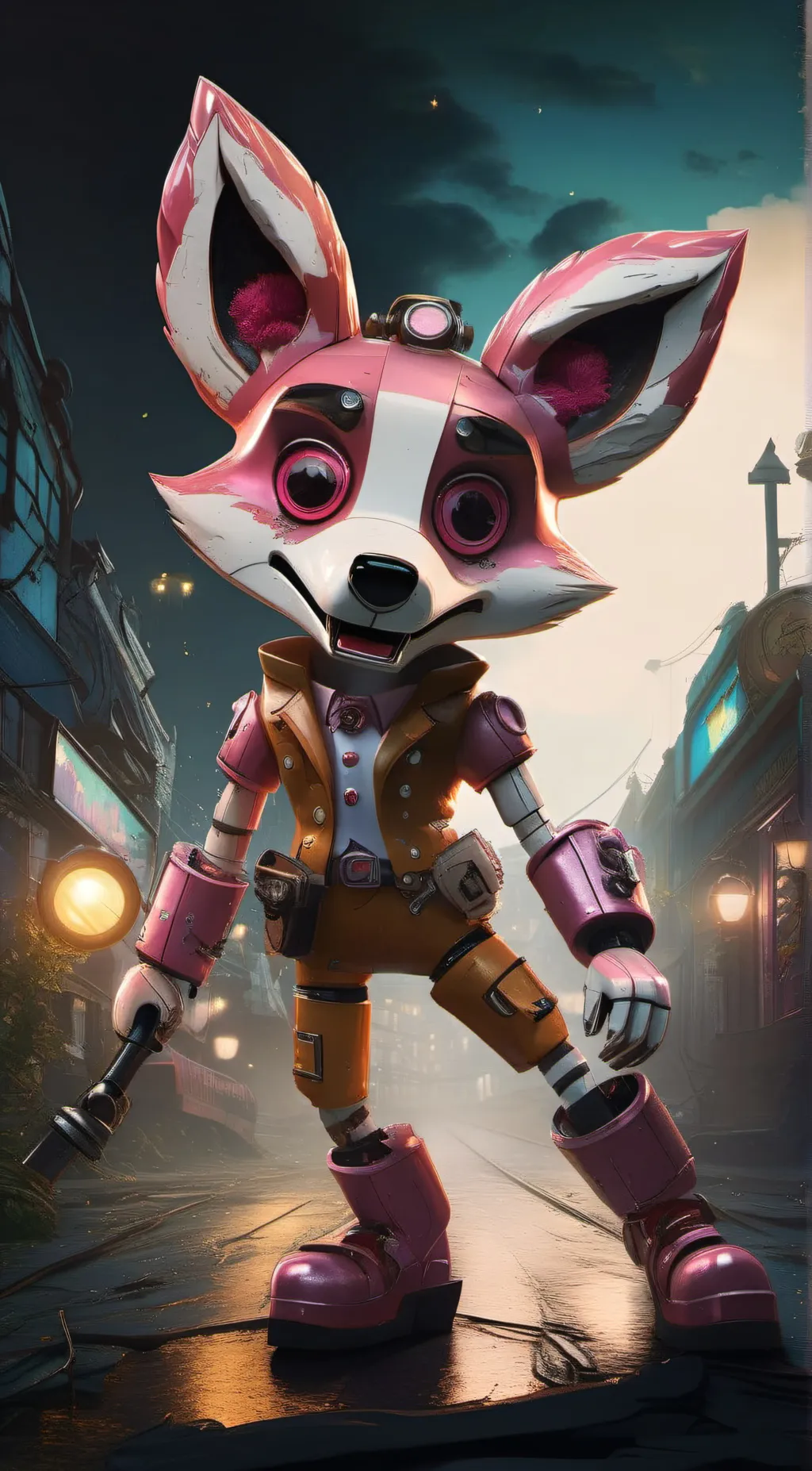 ai character: funity time foxy background