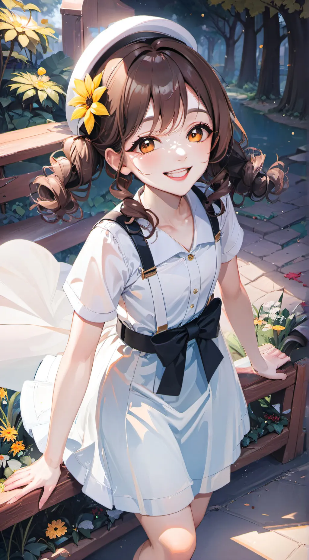 ai character: Peach background