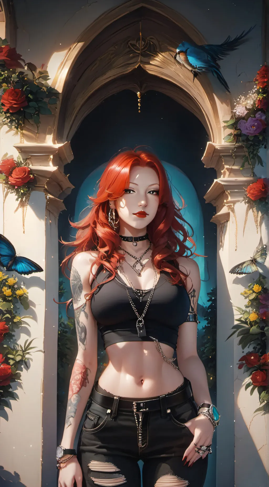 ai character: Grim background