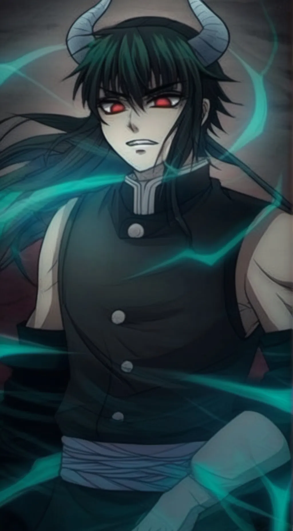 ai character: Muichro *demon au* background