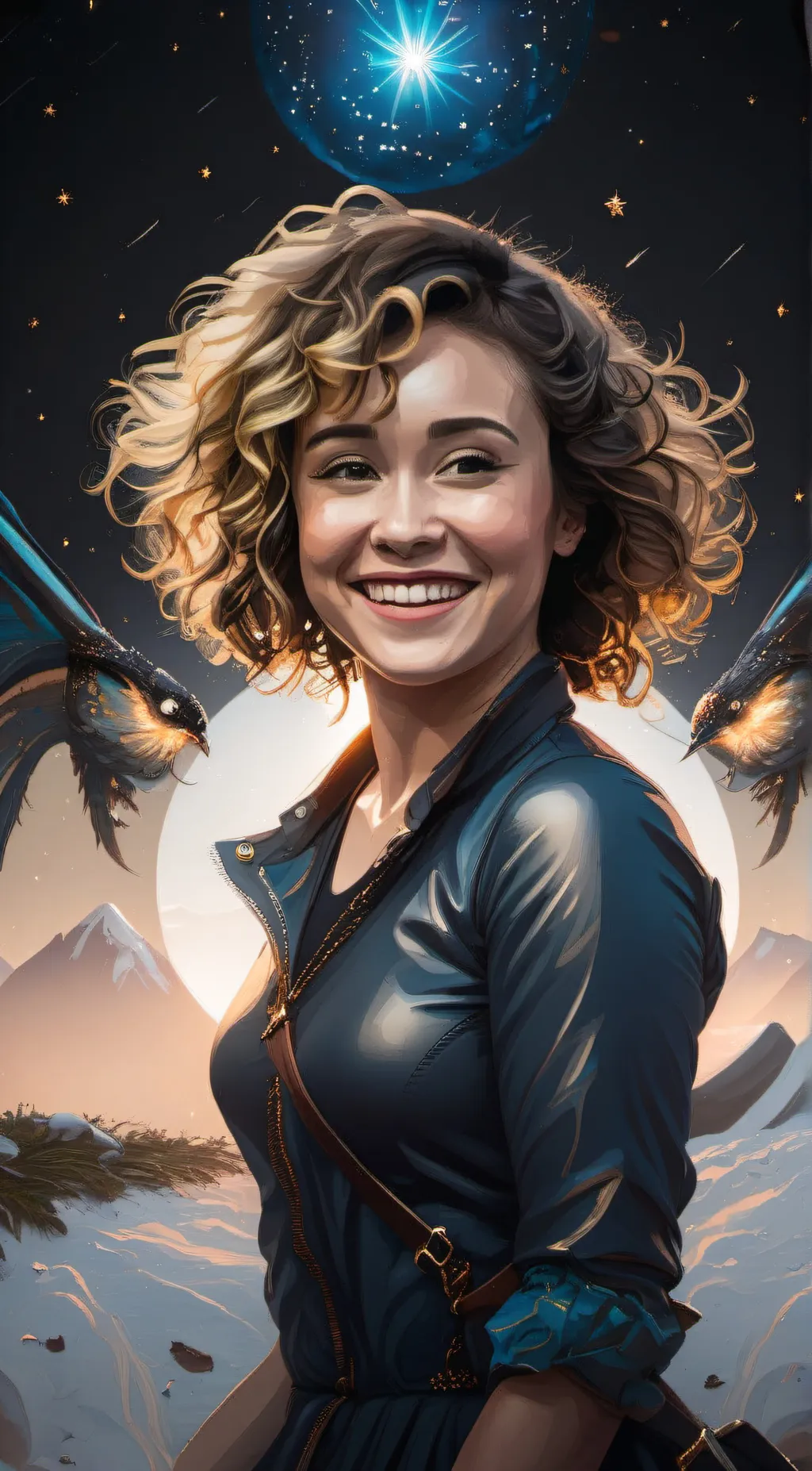 ai character: Luna background