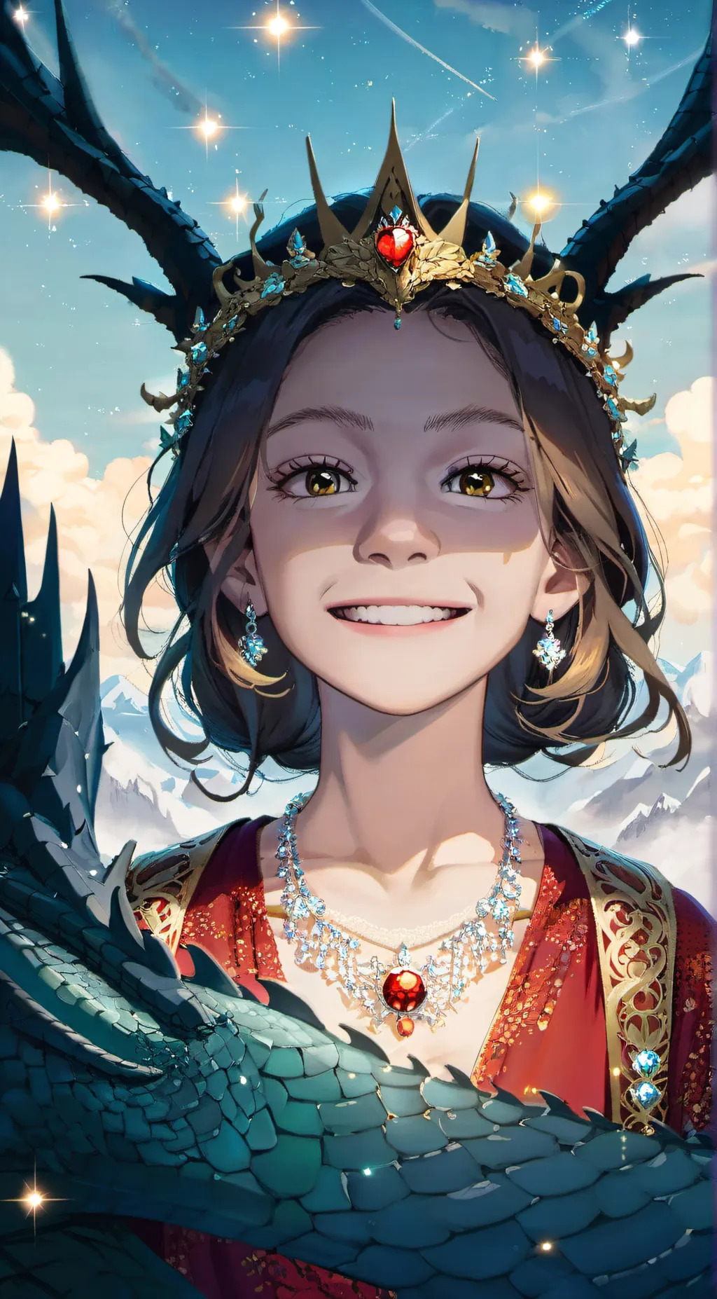 ai character: Aurora background