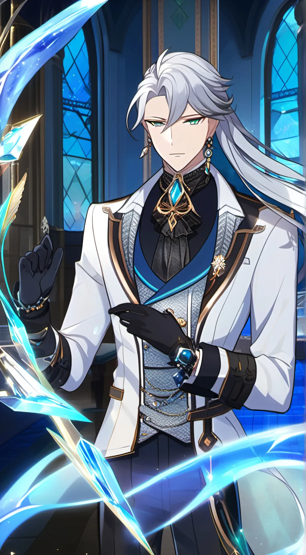 ai character: neuvilette  background