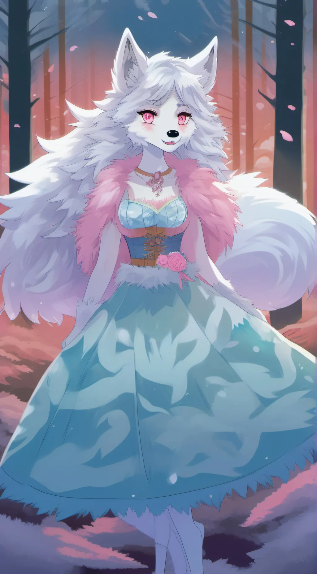 ai character: Rubescent background