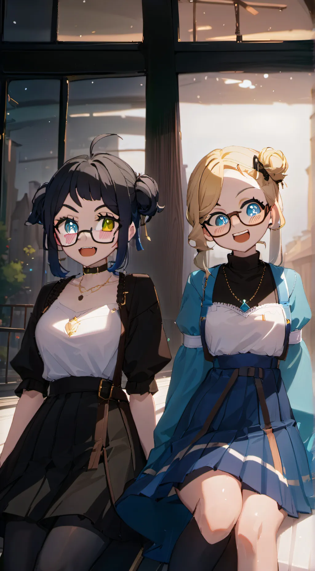 ai character: Haruka & Kagura background