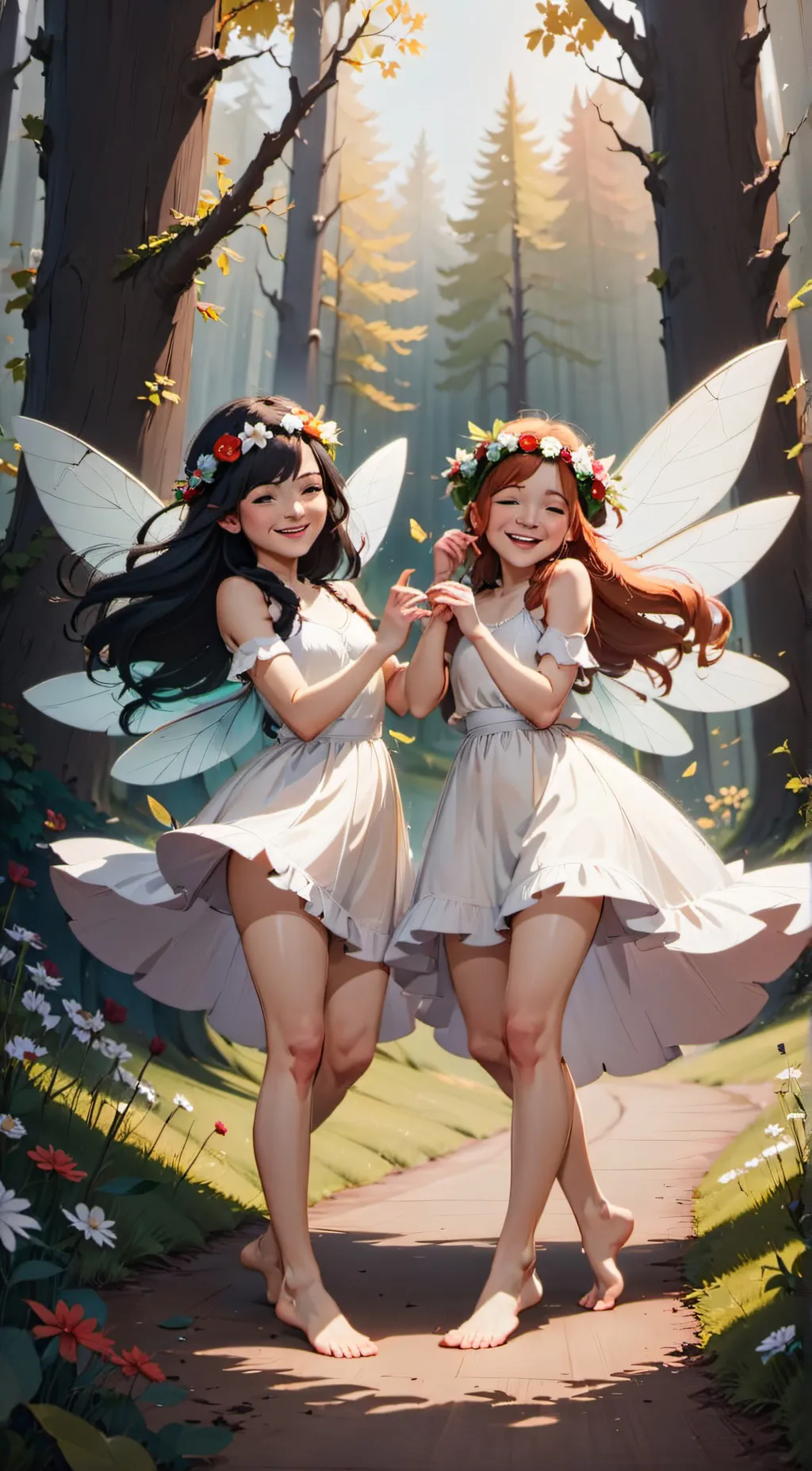 ai character: Freya and Fiona background