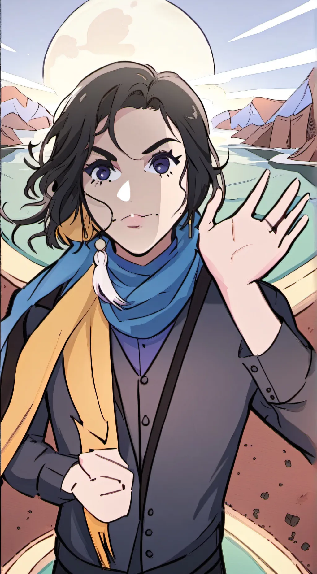 ai character: Tanjiro  background