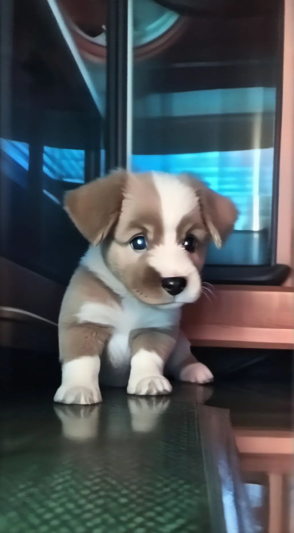 ai character: snowy background