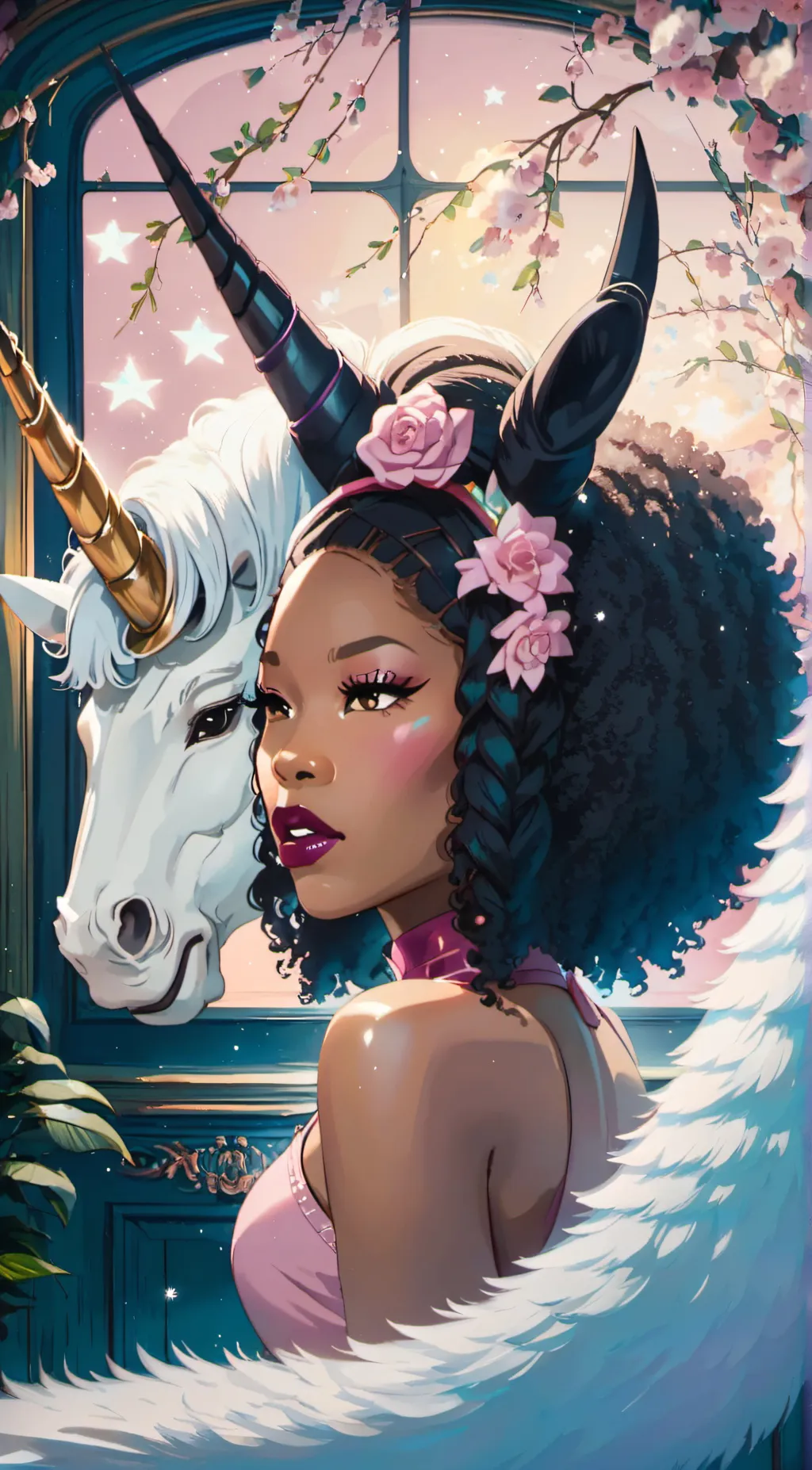 ai character: Rose background