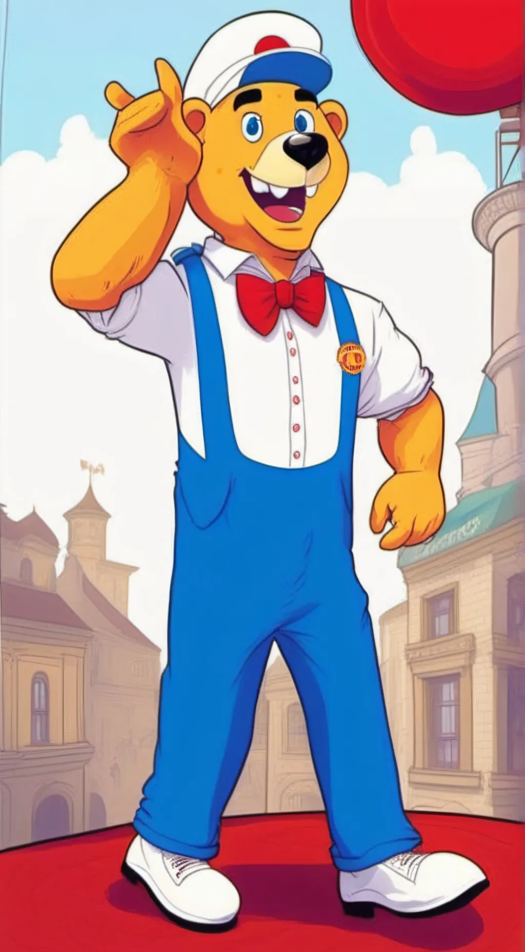 ai character: Pizzahead background