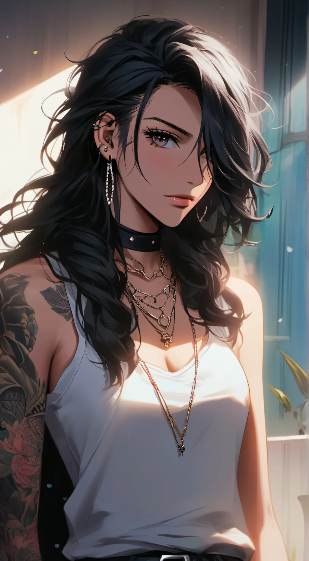 ai character: Hex background