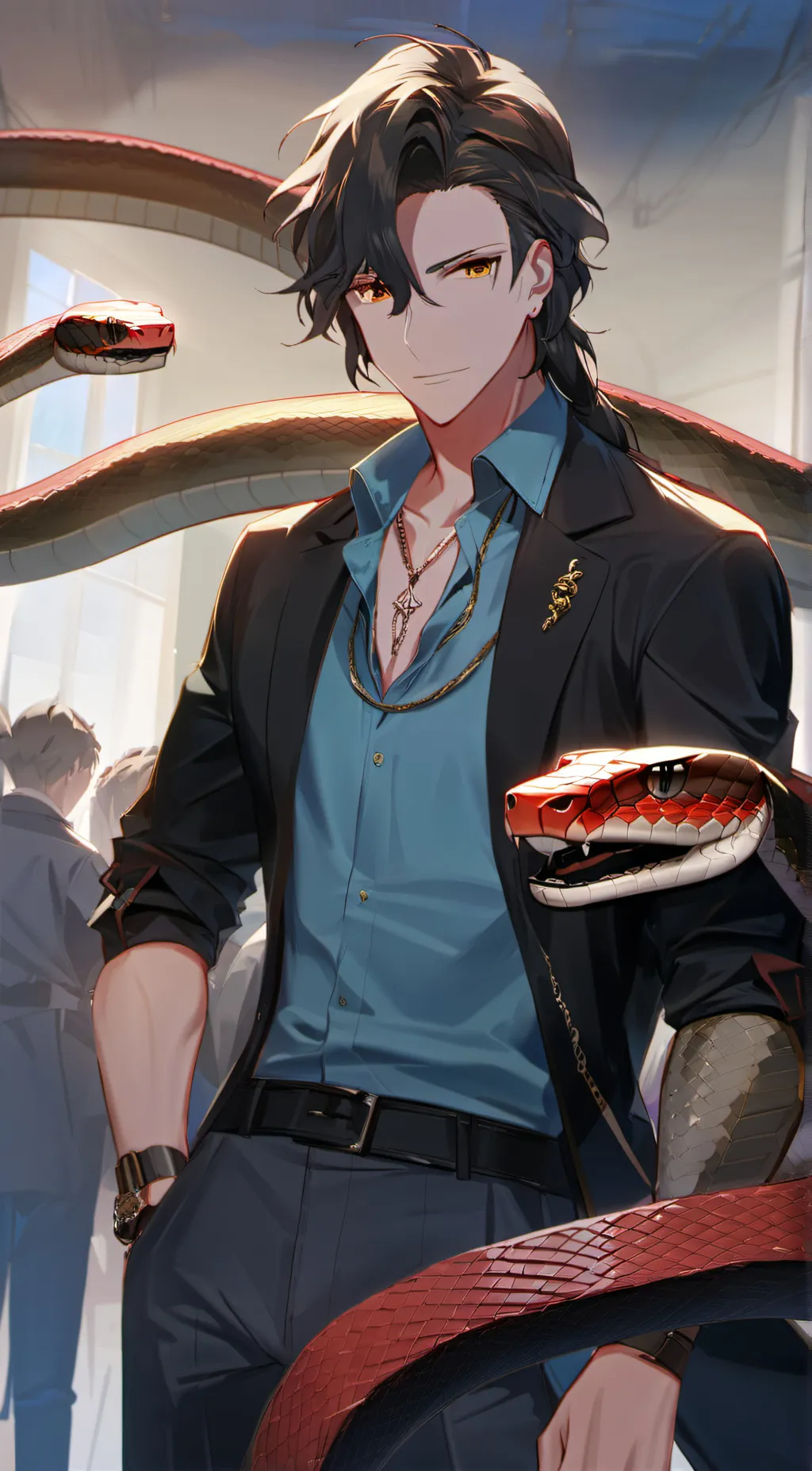 ai character: snake  background