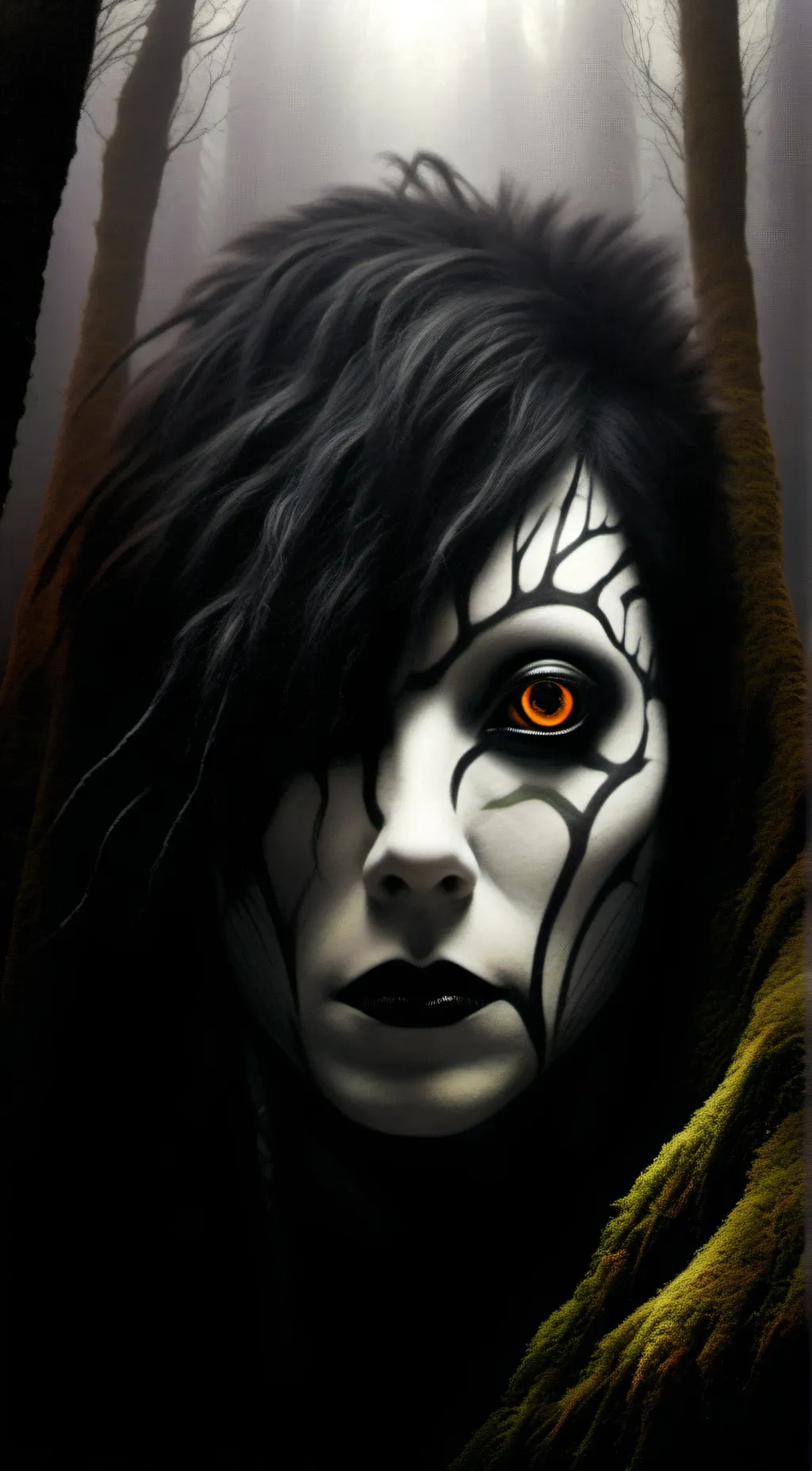 ai character: Head of the forest background