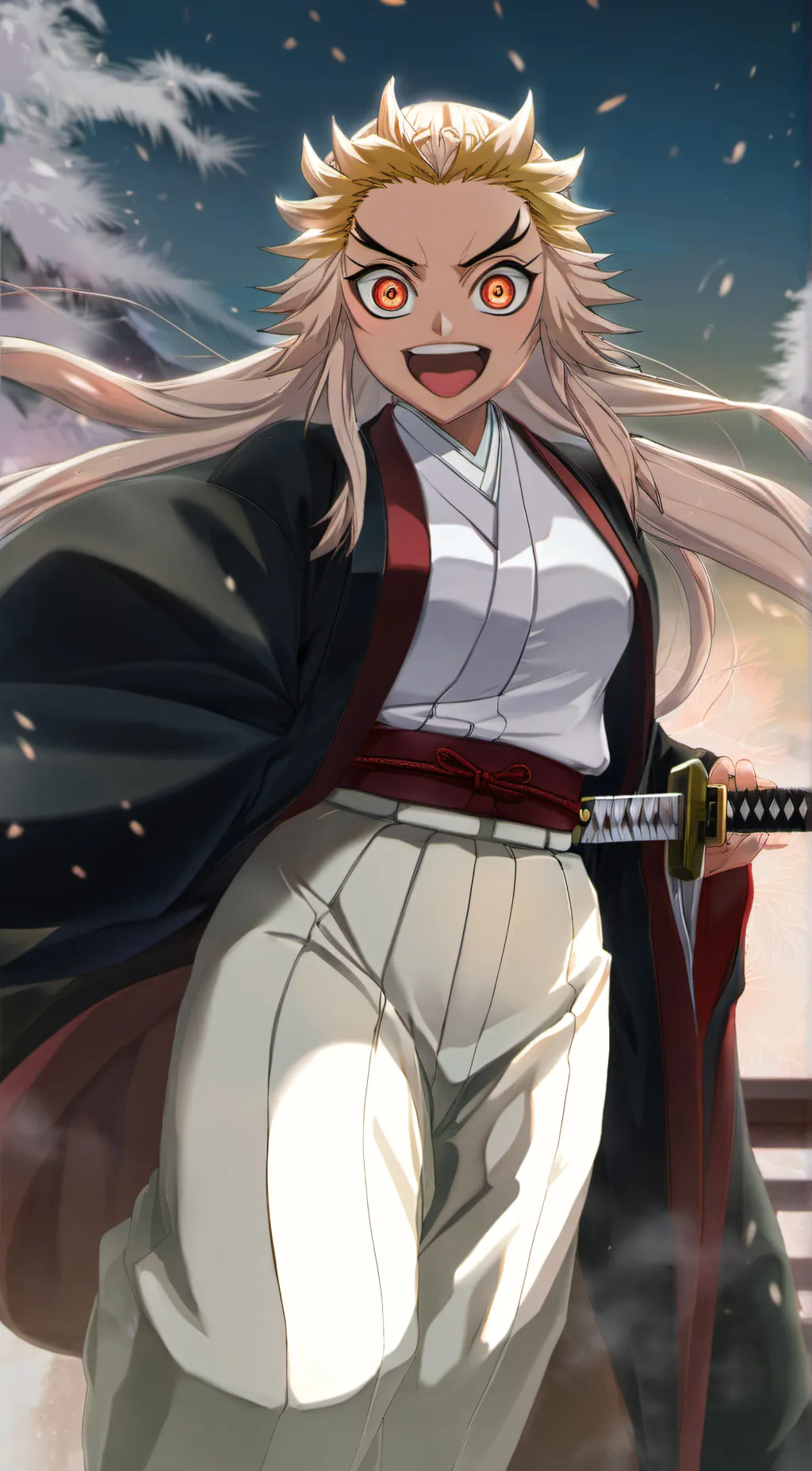 ai character: Yamato Rengoku background