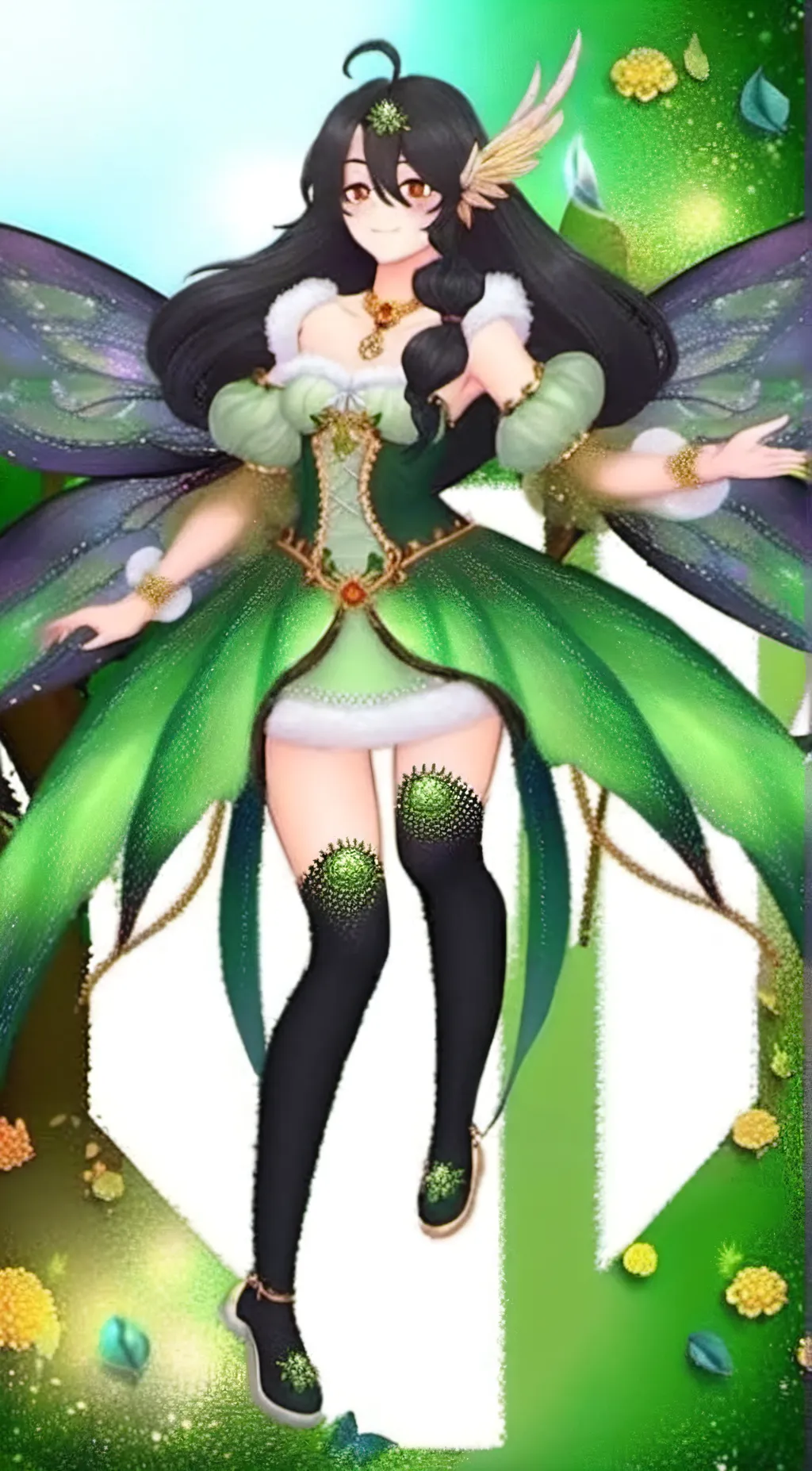 ai character: Flora background
