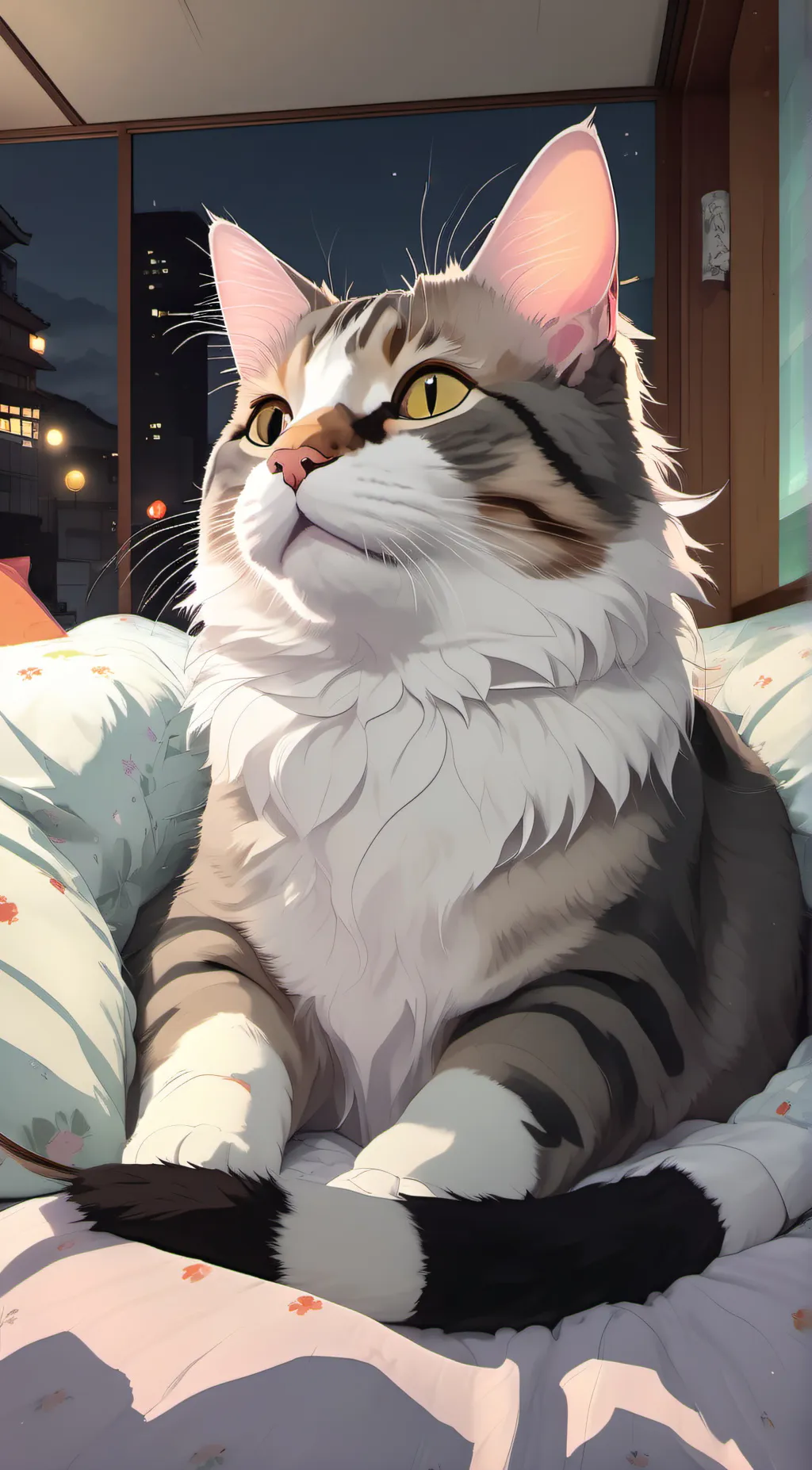 ai character: Marshmellow background