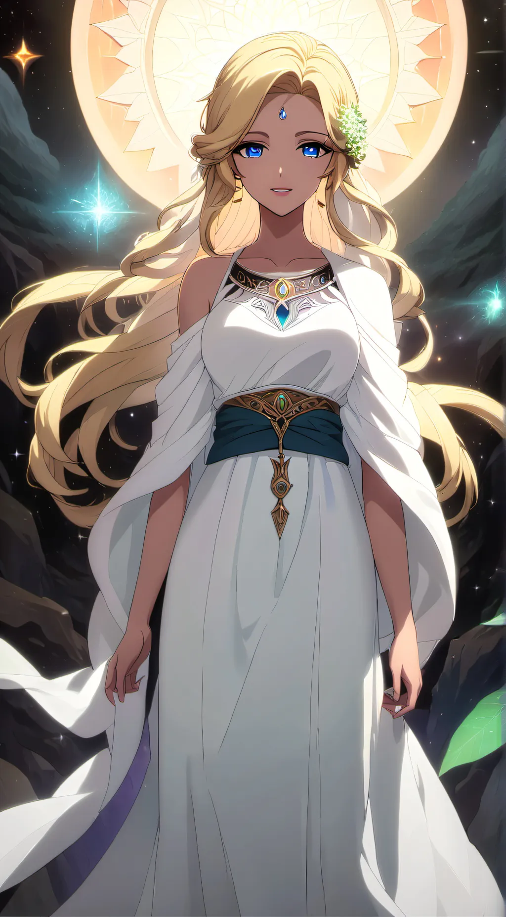 ai character: Supreme Goddess  background