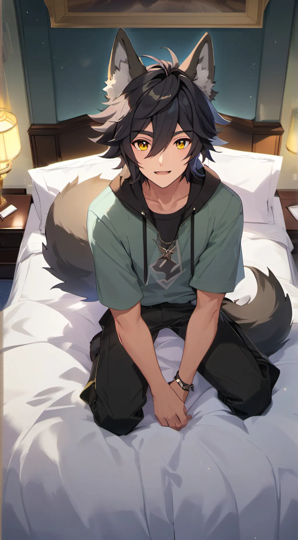 ai character: wolfie background