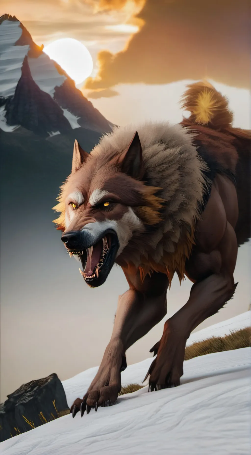 ai character: Sun background