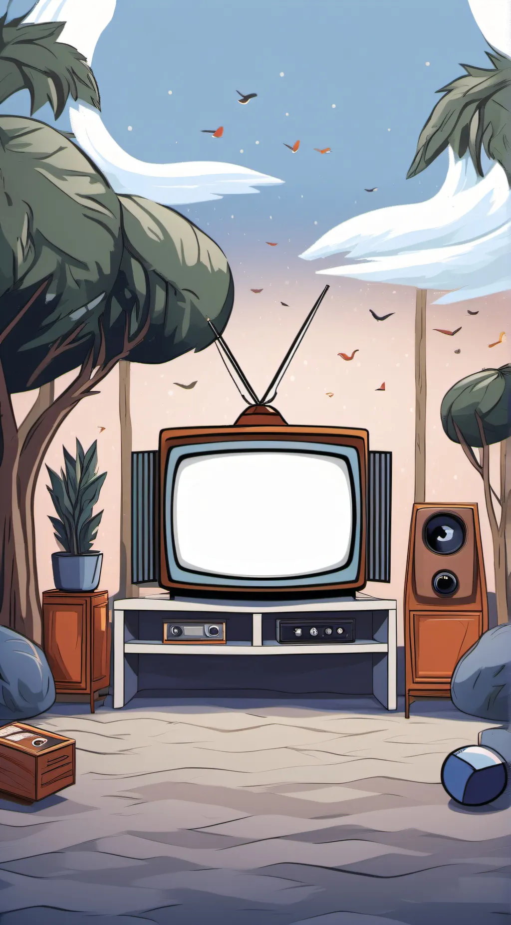 ai character: TV📺 background