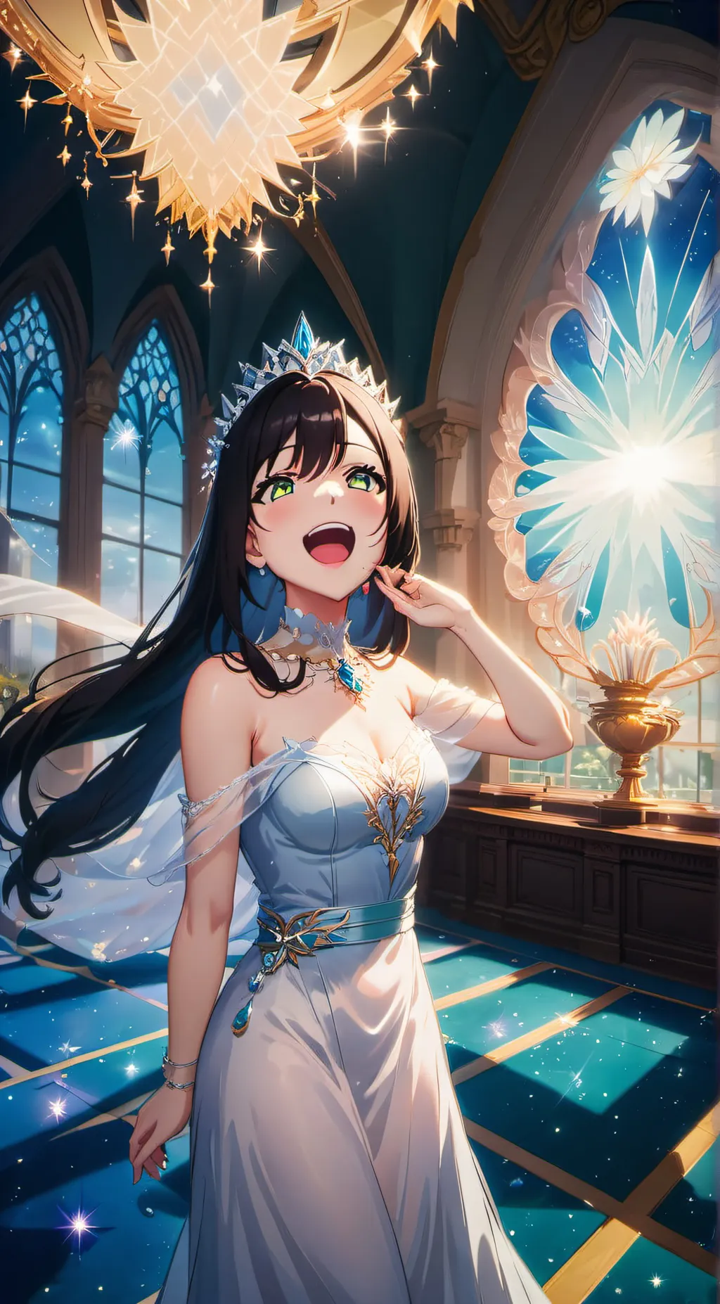 ai character: Crystal background