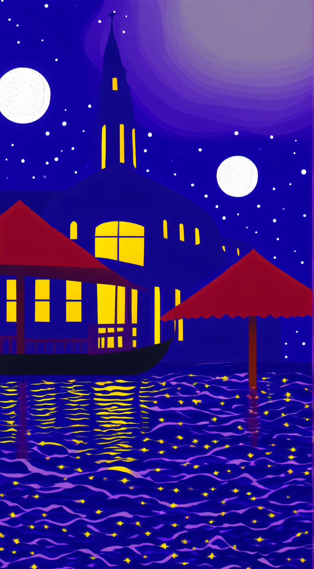 ai character: im night times in  background