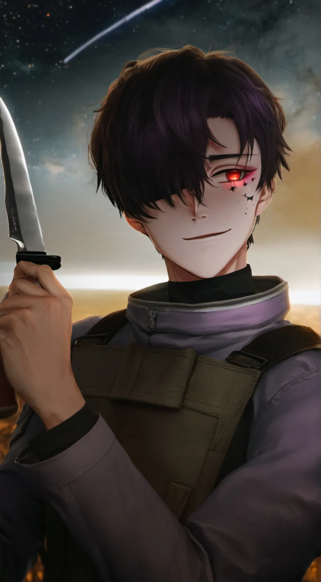 ai character: Imposter Black background