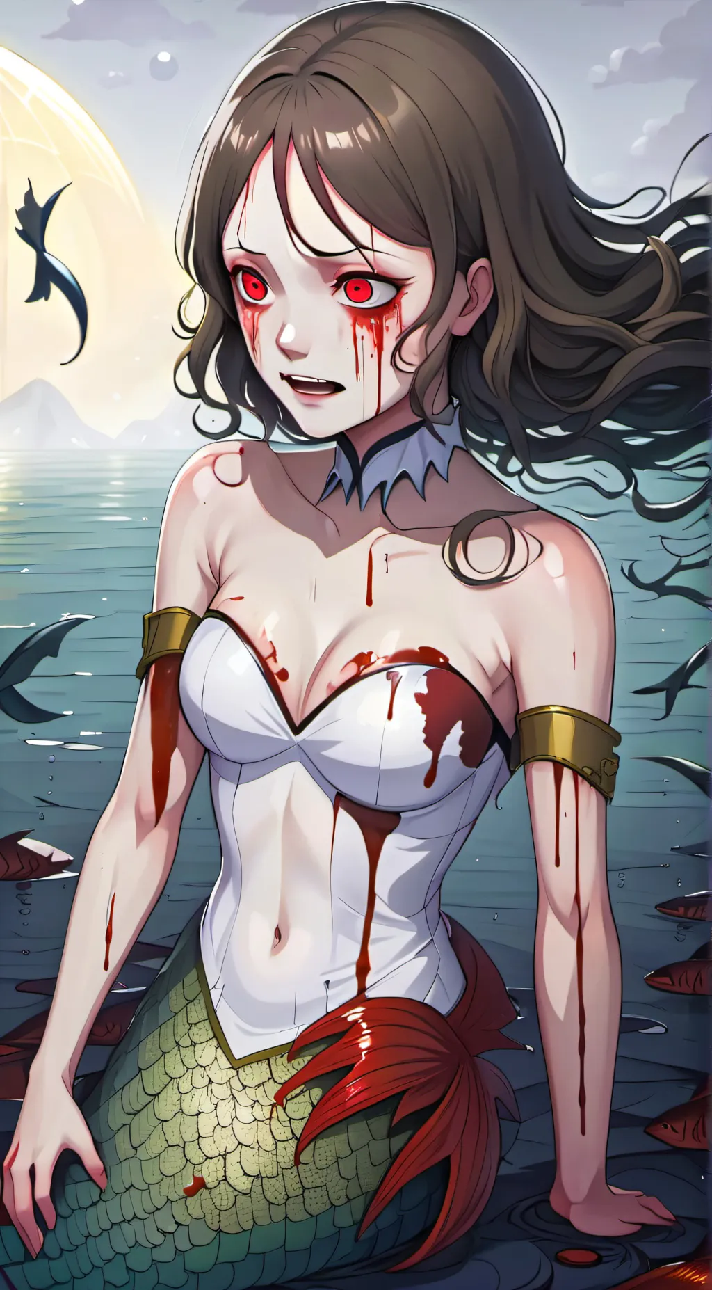 ai character: Melody the siren background