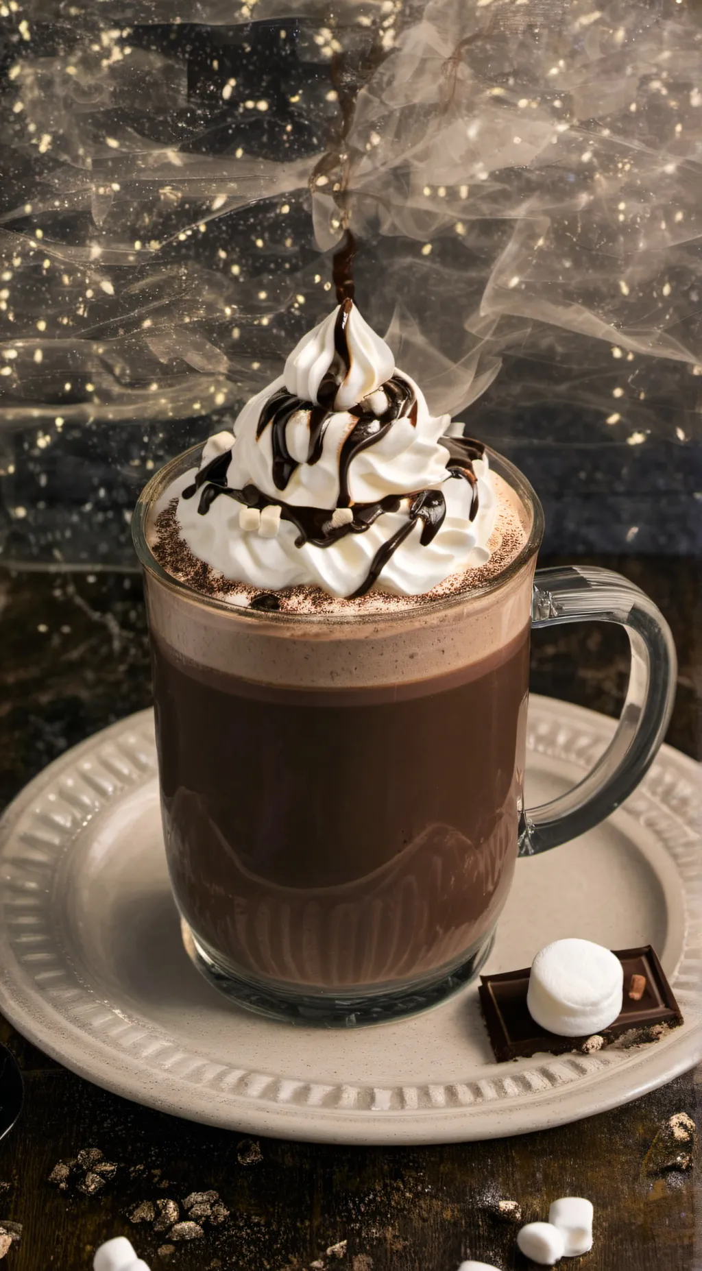 ai character: Hot chocolate  background