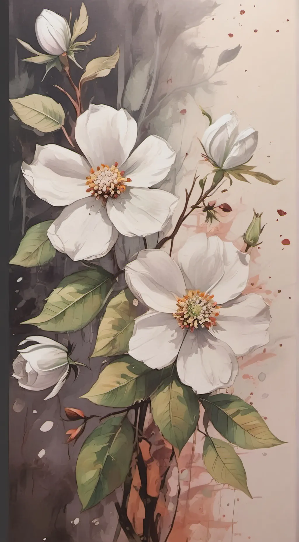 ai character: flower background