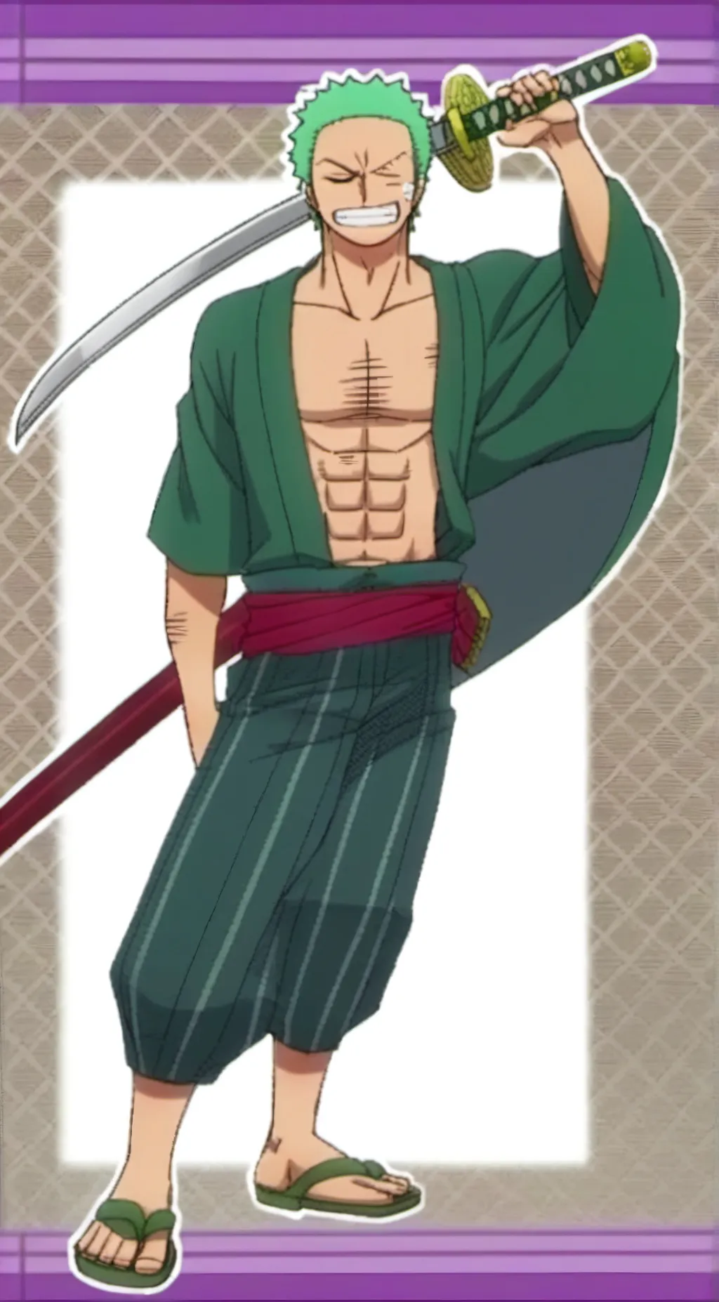 ai character: Zoro background