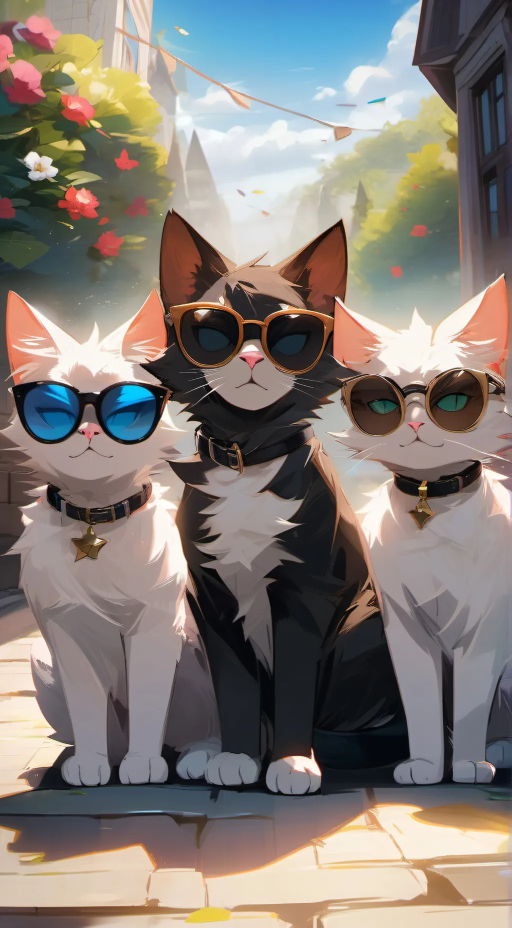ai character: The Cat Trio! background