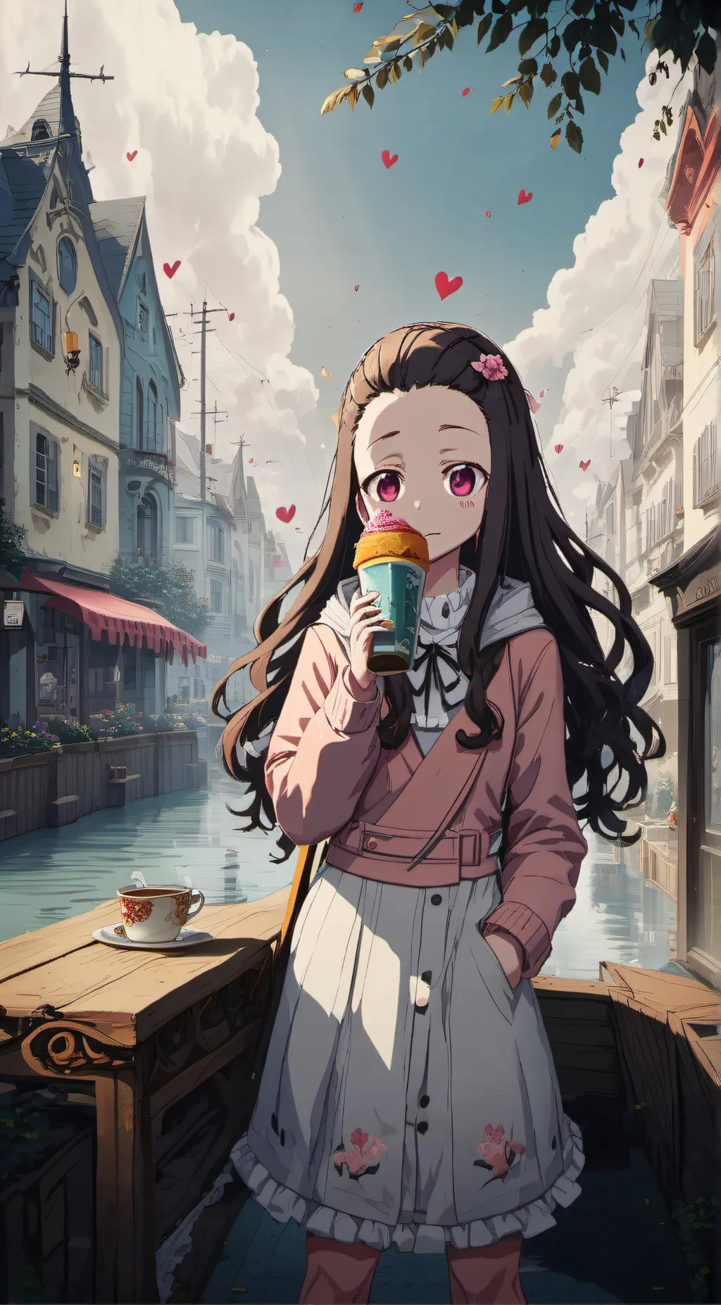 ai character: nesuko background