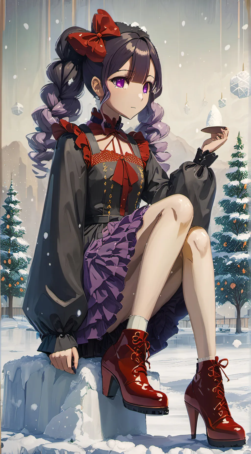 ai character: Shinobu💜🦋 background